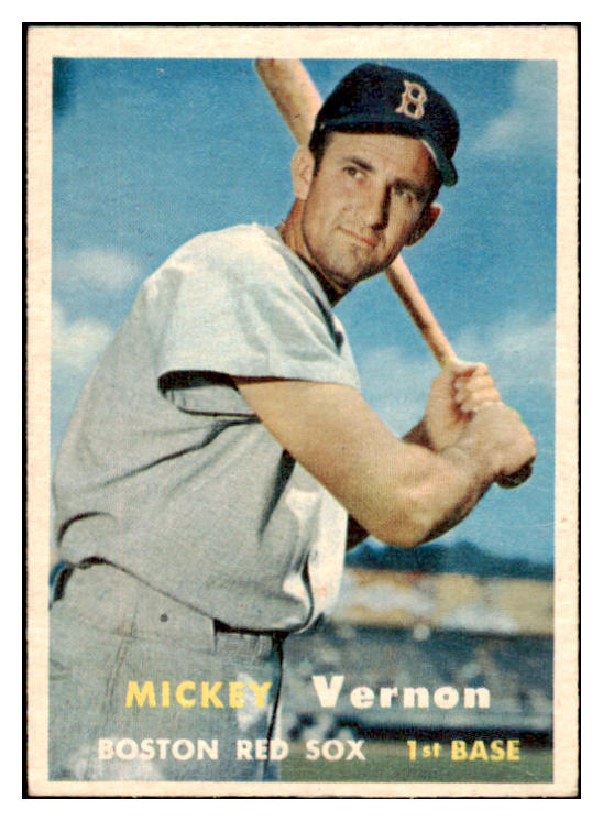 1957 Topps Baseball #092 Mickey Vernon Red Sox EX-MT 497323