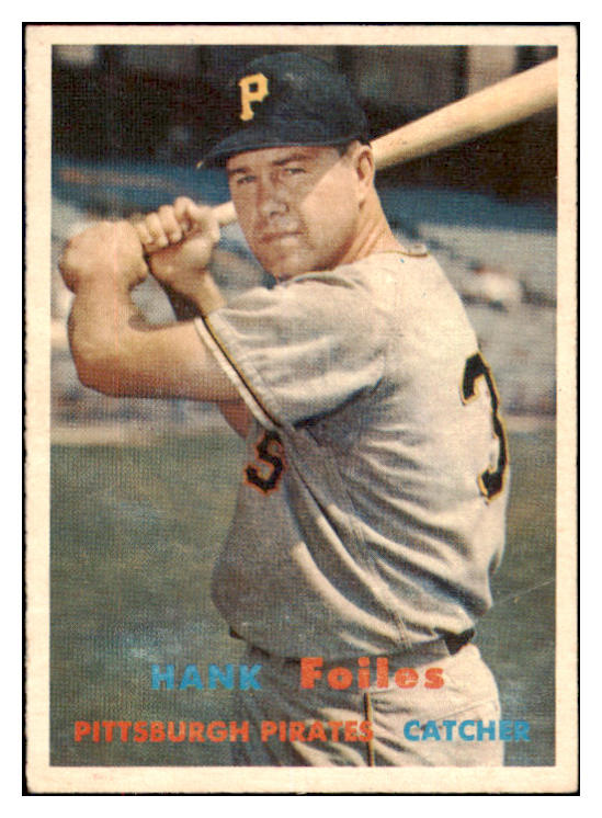 1957 Topps Baseball #104 Hank Foiles Pirates EX-MT 497334