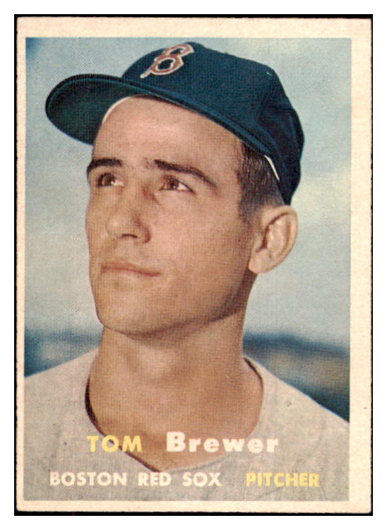 1957 Topps Baseball #112 Tom Brewer Red Sox EX-MT 497340