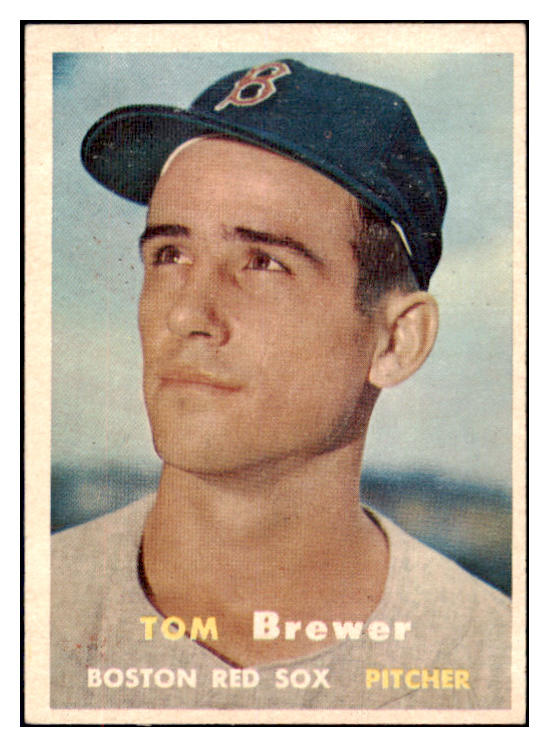 1957 Topps Baseball #112 Tom Brewer Red Sox EX-MT 497341