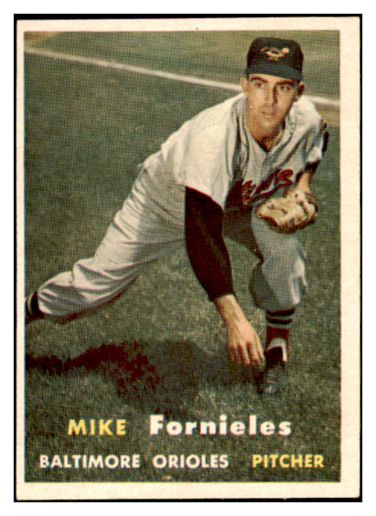 1957 Topps Baseball #116 Mike Fornieles Orioles EX-MT 497342