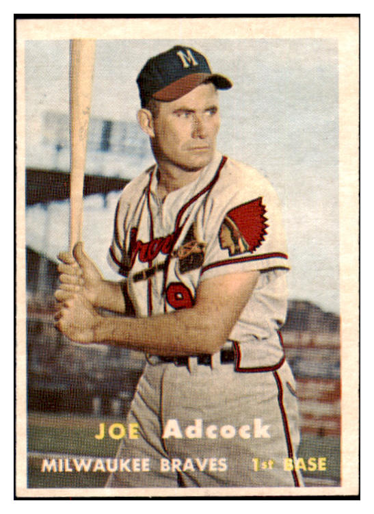 1957 Topps Baseball #117 Joe Adcock Braves NR-MT 497343