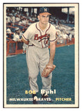 1957 Topps Baseball #127 Bob Buhl Braves NR-MT 497345