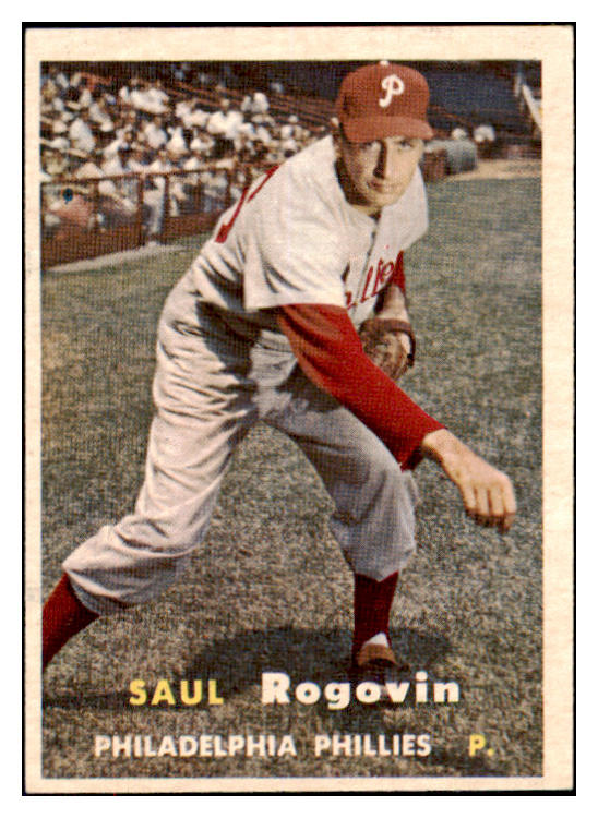 1957 Topps Baseball #129 Saul Rogovin Phillies NR-MT 497347