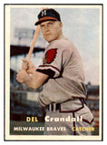 1957 Topps Baseball #133 Del Crandall Braves NR-MT 497349