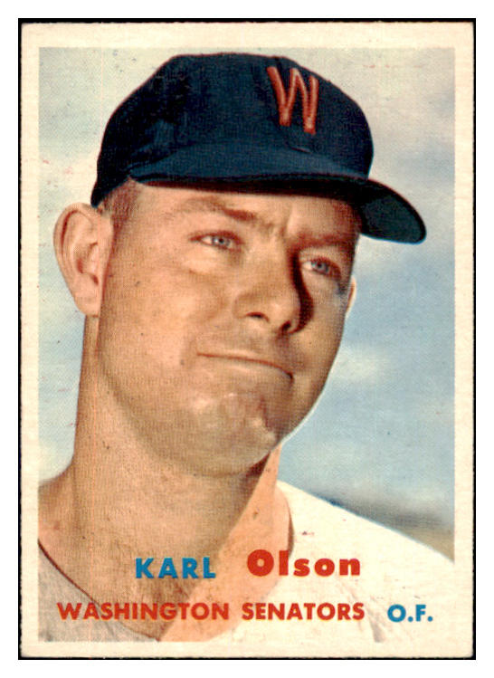 1957 Topps Baseball #153 Karl Olson Senators EX-MT 497364