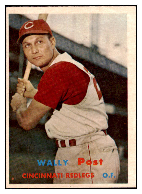 1957 Topps Baseball #157 Wally Post Reds EX-MT 497367