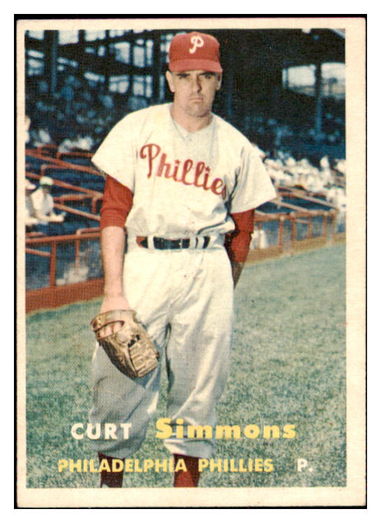 1957 Topps Baseball #158 Curt Simmons Phillies EX-MT 497369