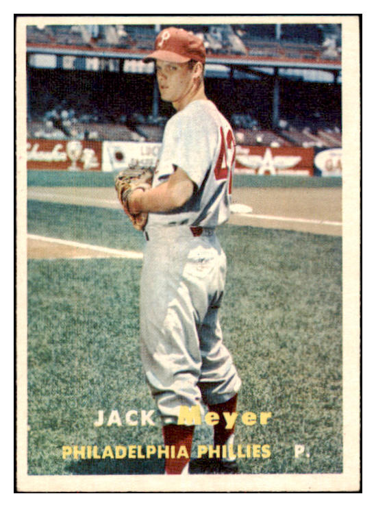 1957 Topps Baseball #162 Jack Meyer Phillies EX-MT 497373