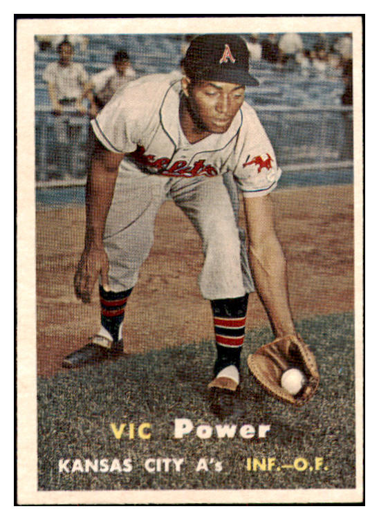 1957 Topps Baseball #167 Vic Power A's EX-MT 497377