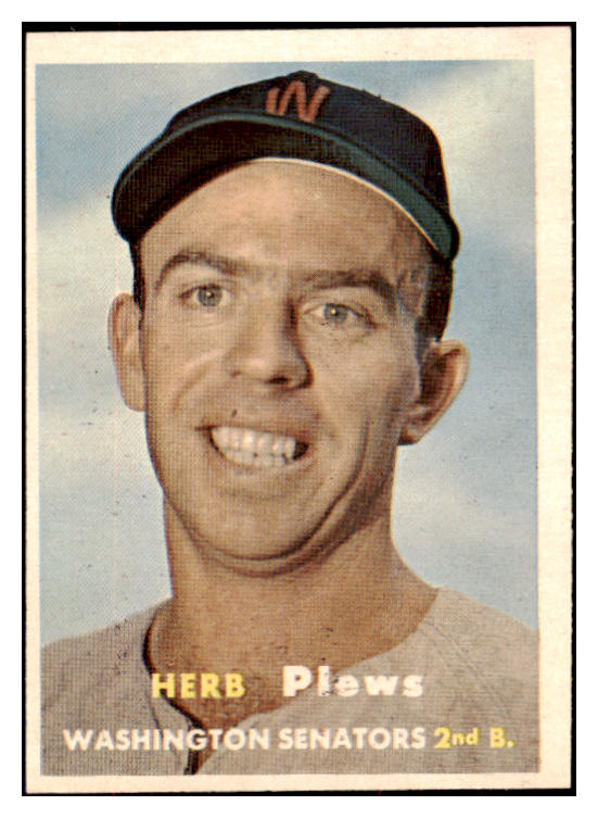 1957 Topps Baseball #169 Herb Plews Senators EX-MT 497381