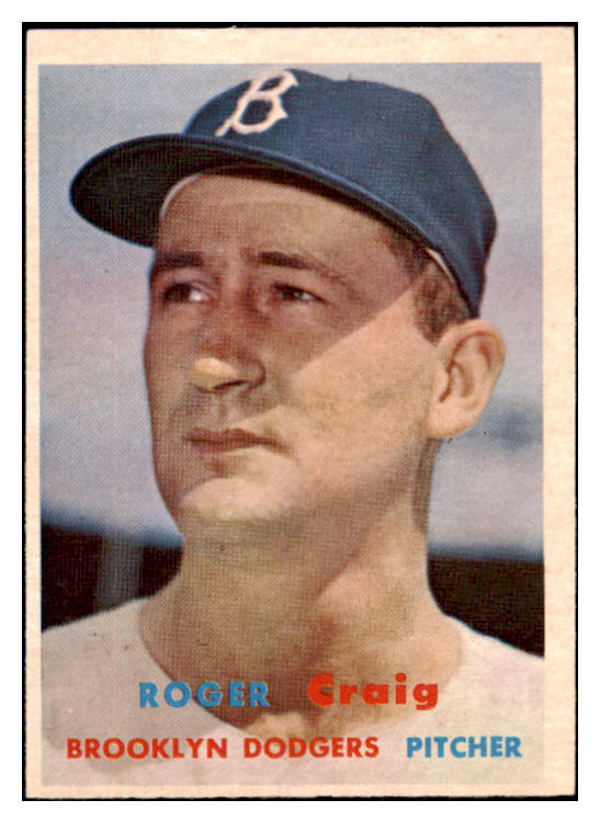 1957 Topps Baseball #173 Roger Craig Dodgers EX-MT 497385