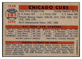 1957 Topps Baseball #183 Chicago Cubs Team NR-MT 497395