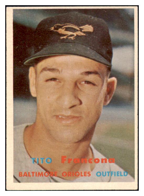 1957 Topps Baseball #184 Tito Francona Orioles EX-MT 497396