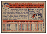 1957 Topps Baseball #190 Randy Jackson Dodgers EX-MT 497399