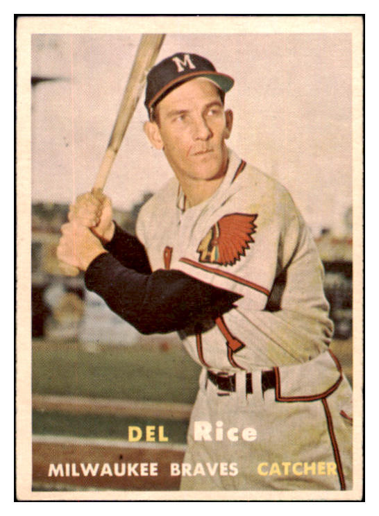 1957 Topps Baseball #193 Del Rice Braves NR-MT 497402