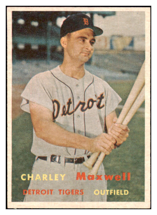 1957 Topps Baseball #205 Charley Maxwell Tigers NR-MT 497412