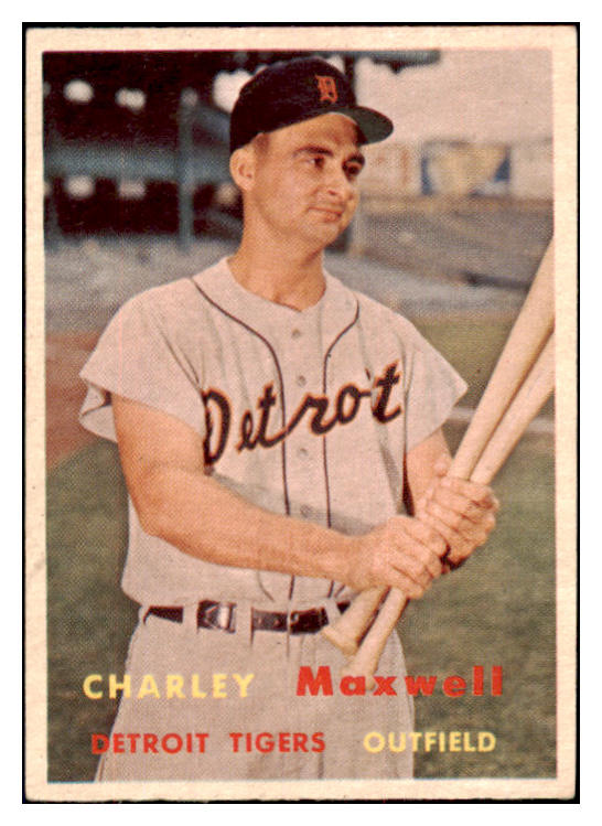 1957 Topps Baseball #205 Charley Maxwell Tigers EX-MT 497413