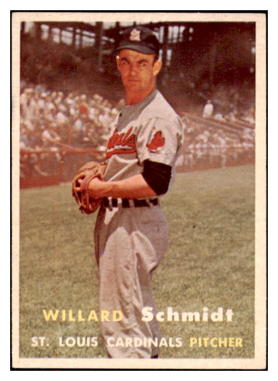 1957 Topps Baseball #206 Willard Schmidt Cardinals EX-MT 497414