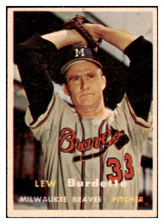 1957 Topps Baseball #208 Lew Burdette Braves EX-MT 497416