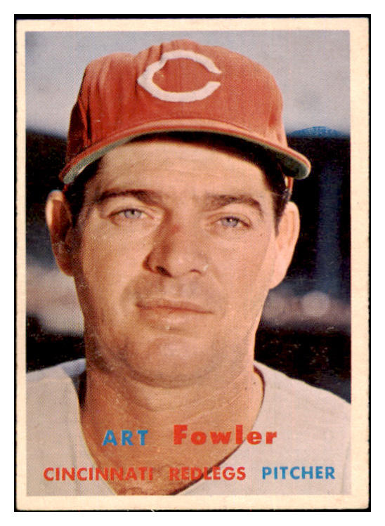 1957 Topps Baseball #233 Art Fowler Reds EX-MT 497432