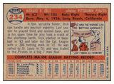 1957 Topps Baseball #234 Dick Cole Pirates EX-MT 497433