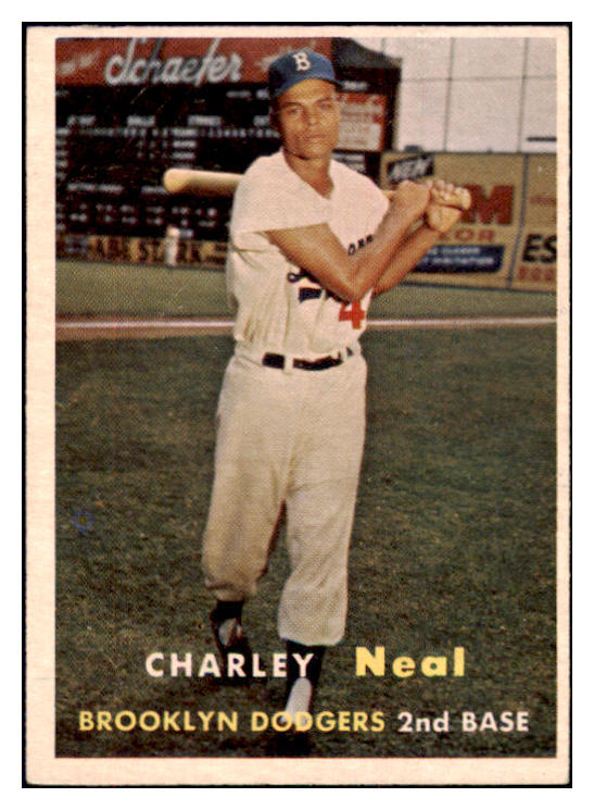 1957 Topps Baseball #242 Charley Neal Dodgers EX-MT 497444