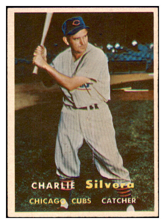 1957 Topps Baseball #255 Charlie Silvera Cubs EX-MT 497457