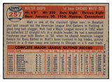 1957 Topps Baseball #257 Walt Dropo White Sox NR-MT 497459