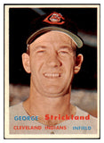 1957 Topps Baseball #263 George Strickland Indians EX-MT 497465