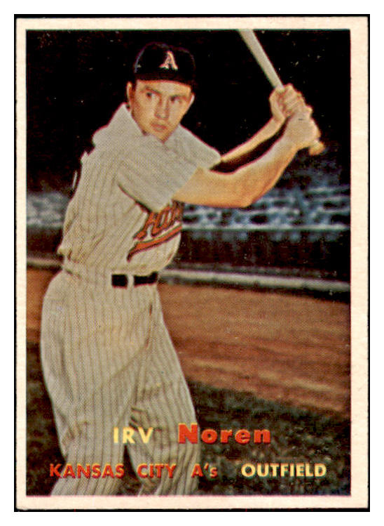 1957 Topps Baseball #298 Irv Noren A's EX-MT 497483