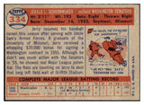 1957 Topps Baseball #334 Jerry Schoonmaker Senators NR-MT 497498
