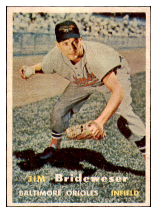 1957 Topps Baseball #382 Jim Brideweser Orioles NR-MT 497529