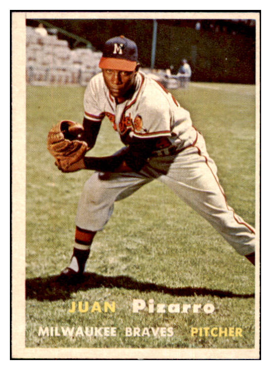 1957 Topps Baseball #383 Juan Pizarro Braves NR-MT 497531