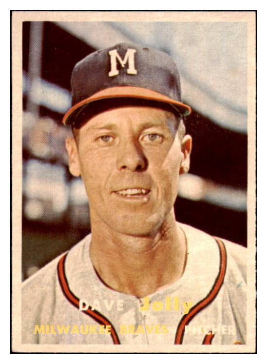 1957 Topps Baseball #389 Dave Jolly Braves NR-MT 497534