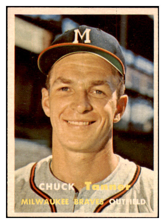 1957 Topps Baseball #392 Chuck Tanner Braves NR-MT 497537