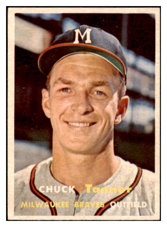 1957 Topps Baseball #392 Chuck Tanner Braves NR-MT 497538