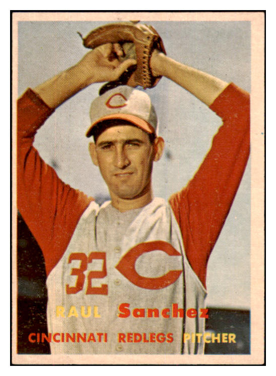 1957 Topps Baseball #393 Raul Sanchez Reds EX-MT 497539