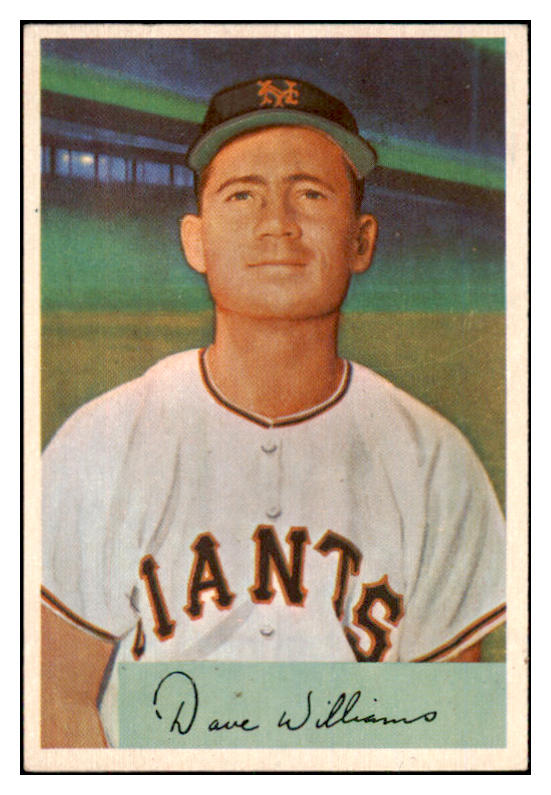 1954 Bowman Baseball #009 Davey Williams Giants EX-MT 497555