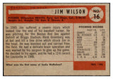 1954 Bowman Baseball #016 Jim Wilson Braves EX-MT 497562