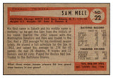 1954 Bowman Baseball #022 Sam Mele White Sox NR-MT 497569