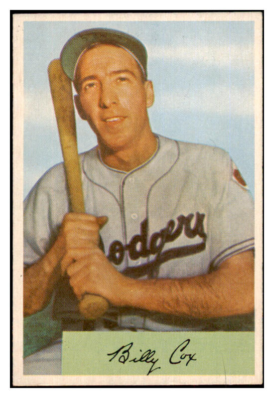 1954 Bowman Baseball #026 Billy Cox Dodgers NR-MT 497574