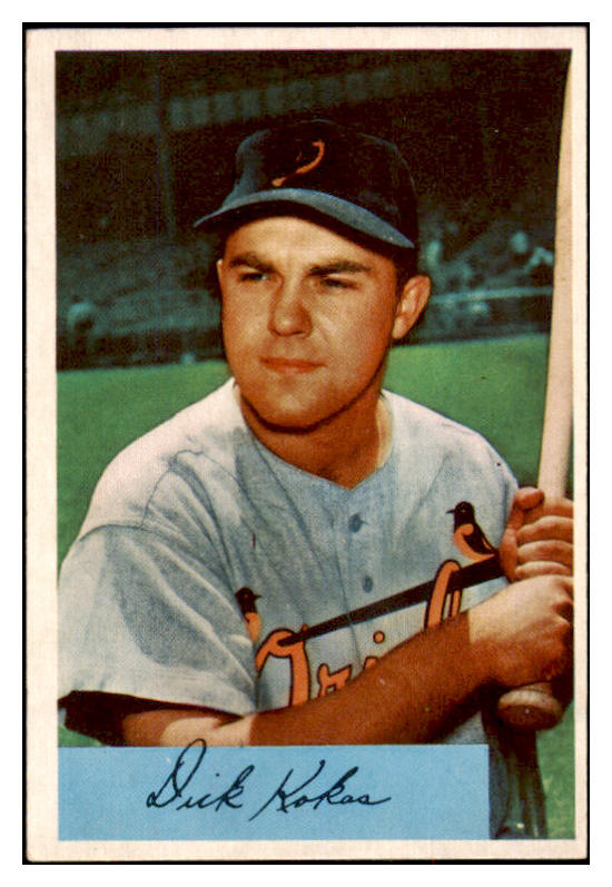 1954 Bowman Baseball #037 Dick Kokos Orioles EX-MT 497589
