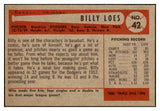 1954 Bowman Baseball #042 Billy Loes Dodgers NR-MT 497595