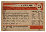 1954 Bowman Baseball #045 Ralph Kiner Cubs EX-MT 497599