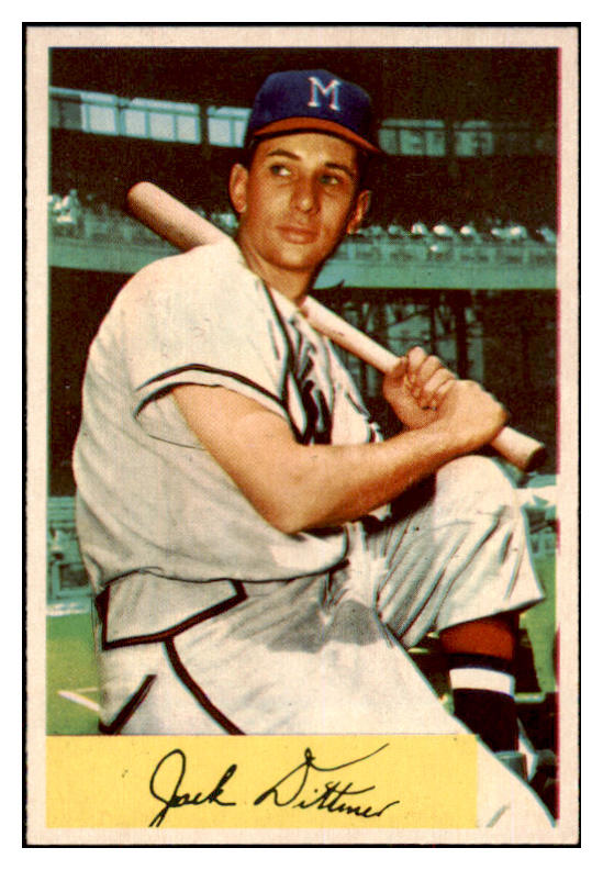 1954 Bowman Baseball #048 Jack Dittmer Braves NR-MT 497603