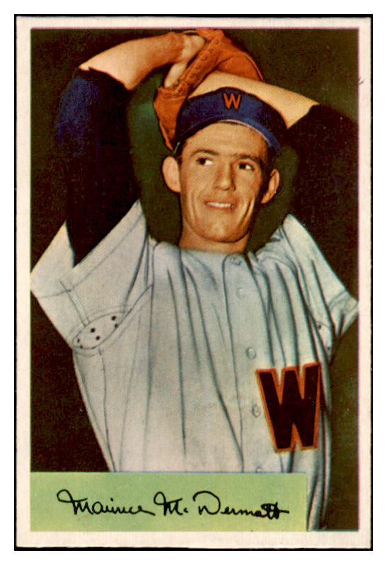 1954 Bowman Baseball #056 Maury McDermott Senators NR-MT 497612