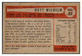 1954 Bowman Baseball #057 Hoyt Wilhelm Giants NR-MT 497613