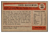 1954 Bowman Baseball #060 Fred Baczewski Reds NR-MT 497615