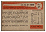1954 Bowman Baseball #067 Carl Scheib A's NR-MT 497621